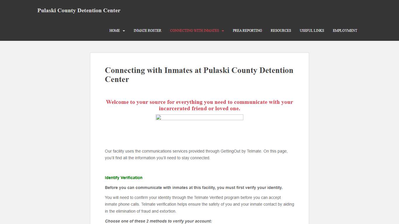 Connecting with Inmates at Pulaski County Detention Center – Pulaski County Detention Center