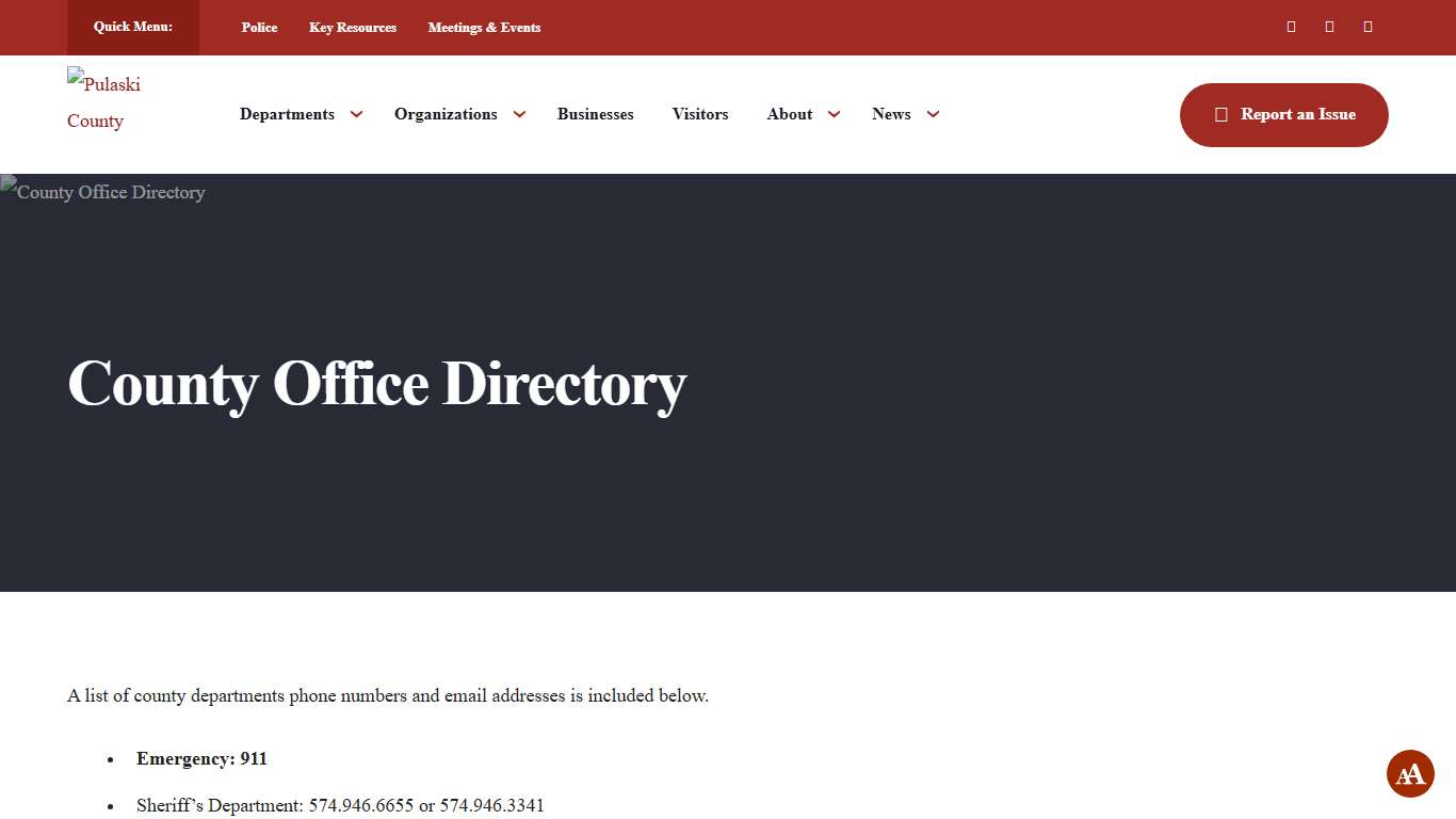 County Office Directory – Pulaski County